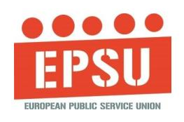 Реакција на Европската конфедерација на синдикати во јавниот сектор -EPSU